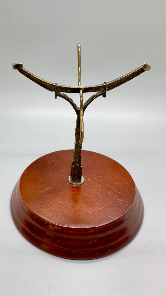 "Fossil Megalodon Tooth Stand For Small and Medium Teeth under 4.5\" long - Front"